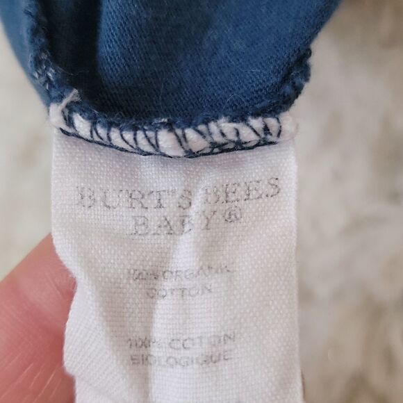 BURT'S BEES BABY NAVY BLUE CHRISTMAS CONSTELLATIONS ROMPER, SIZE 18 MONTHS - Picture 9 of 9